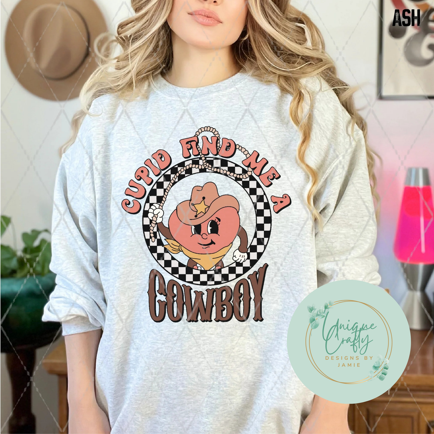 Cupid Find Me A Cowboy Retro