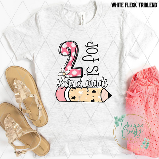 2 is for 2nd Grade (Girl)