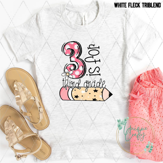 3 is for 3rd Grade (Girl)