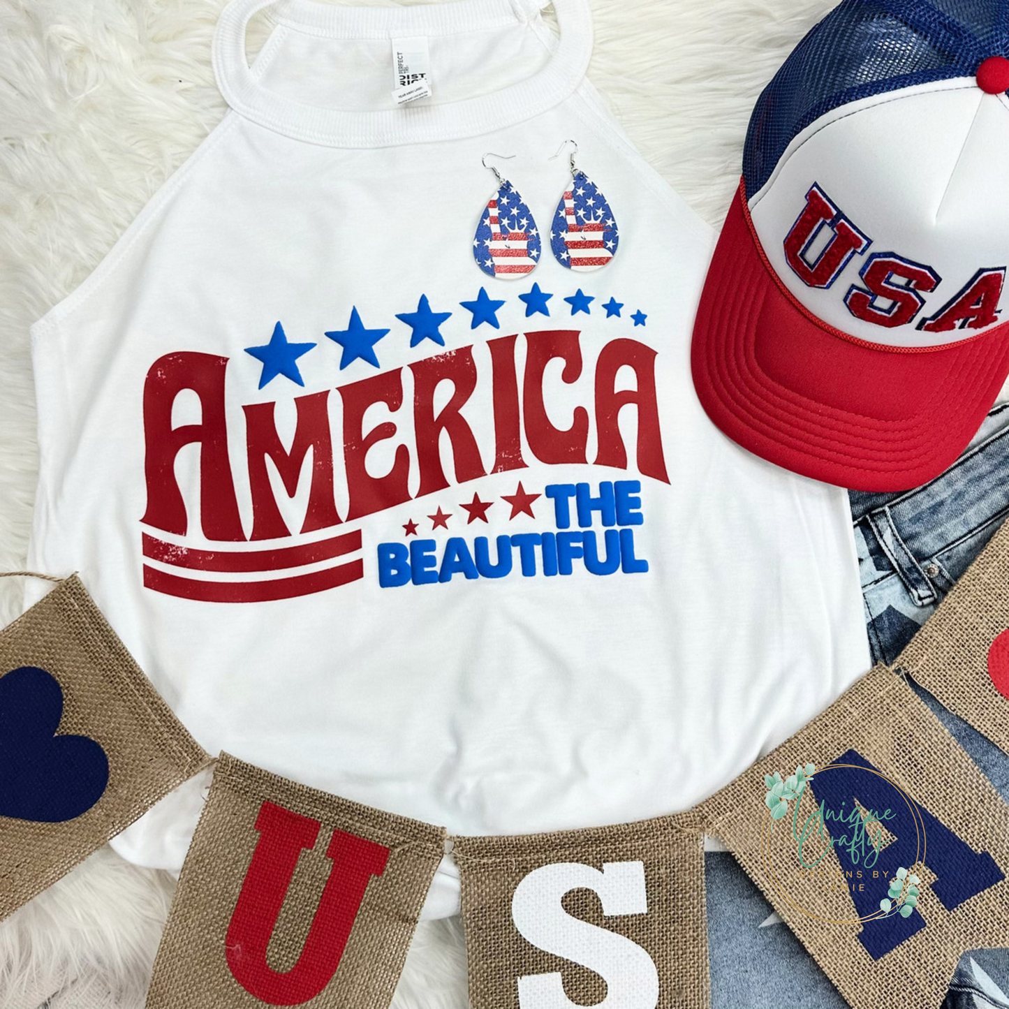 America The Beautiful (Puff Print)