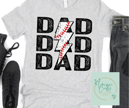 Baseball Dad (Lightning Bolt)